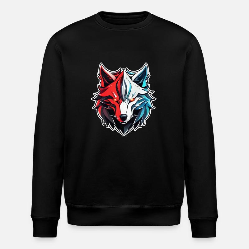 Wolf Tattoo - Stanley/Stella Unisex Bio-Sweatshirt ROLLER - Schwarz