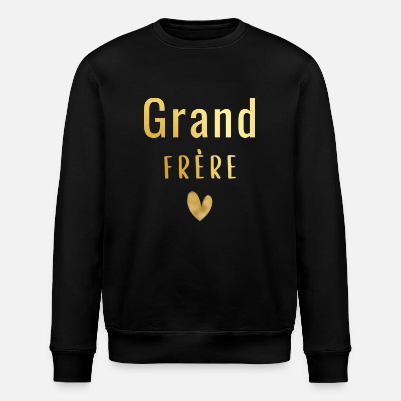 Grand frère-annonce grossesse - Sweat bio ROLLER Stanley/Stella Unisexe - noir