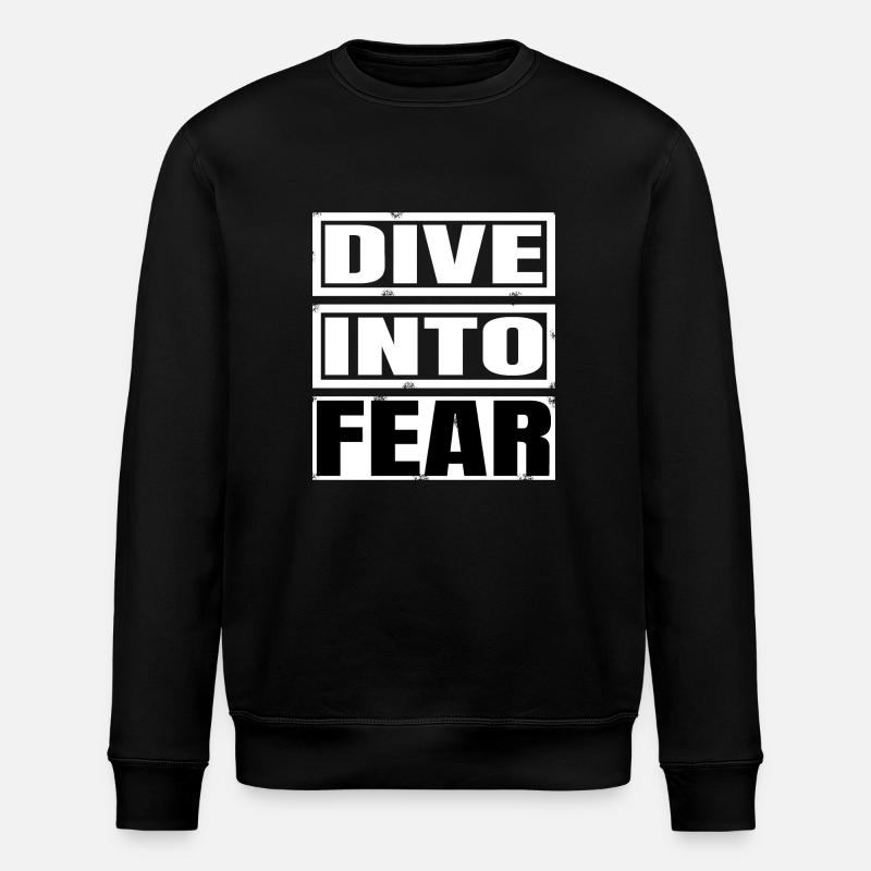 Bungee Jumping Safety Courage - Stanley/Stella ROLLER Unisex Organic Sweatshirt - black