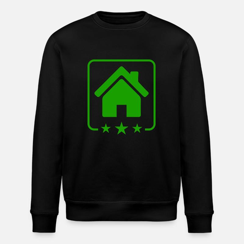 haus icon symbol - Stanley/Stella Unisex Bio-Sweatshirt ROLLER - Schwarz