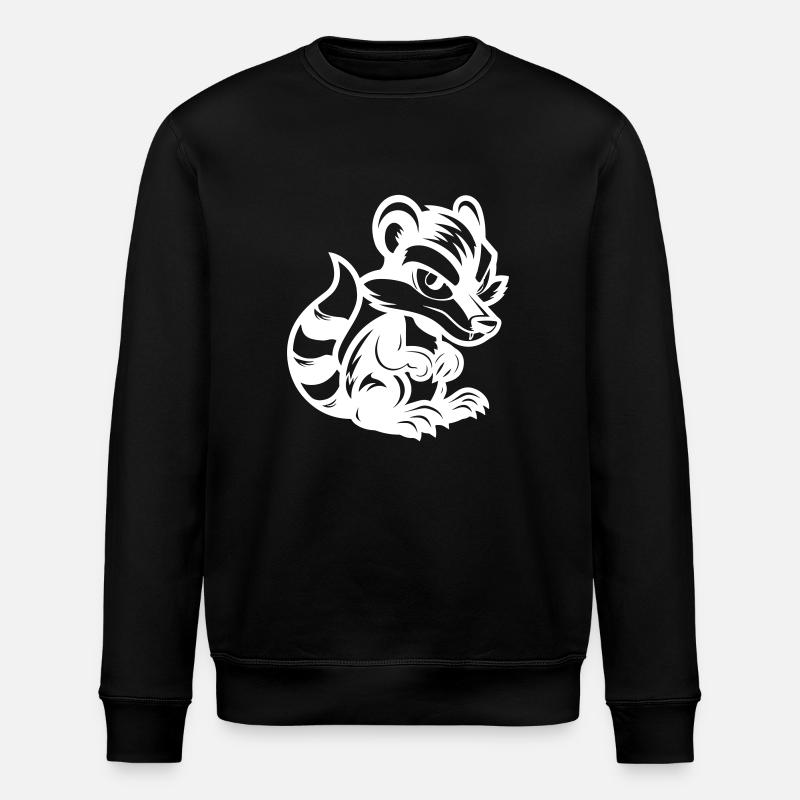 stinktier comic - Stanley/Stella Unisex Bio-Sweatshirt ROLLER - Schwarz