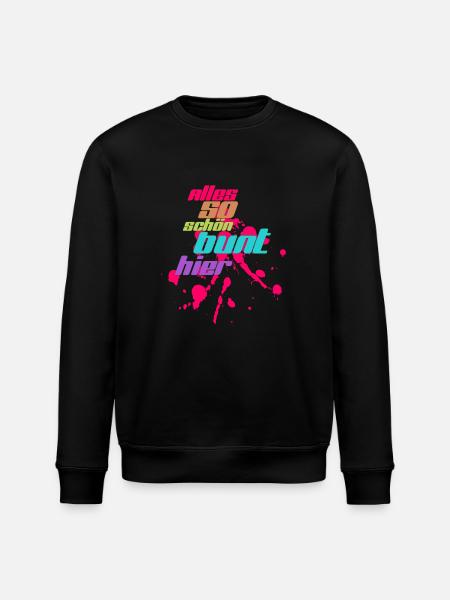 alles bunt - Stanley/Stella Unisex Bio-Sweatshirt ROLLER - Schwarz