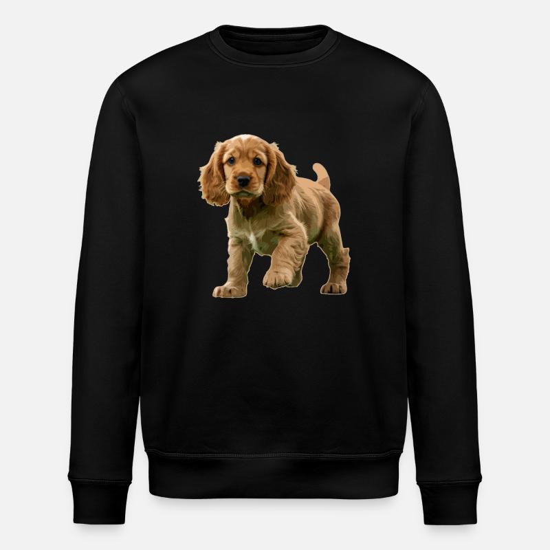 Chiot Cocker Spaniel - Sweat bio ROLLER Stanley/Stella Unisexe - noir