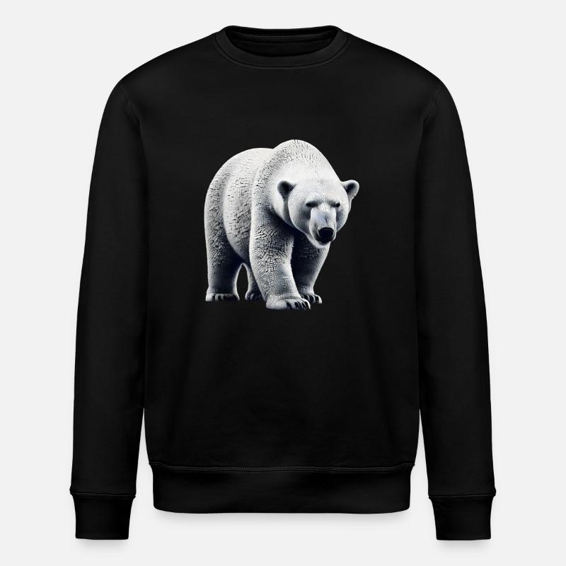Eisbär - Stanley/Stella Unisex Bio-Sweatshirt ROLLER - Schwarz