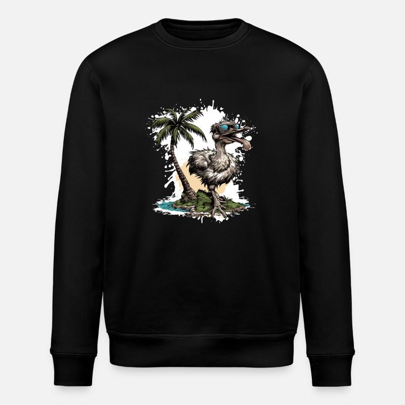 Strauß Insel Palme - Stanley/Stella Unisex Bio-Sweatshirt ROLLER - Schwarz