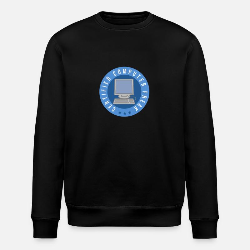 Computer certified - computer freak - Stanley/Stella ROLLER Unisex Organic Sweatshirt - black