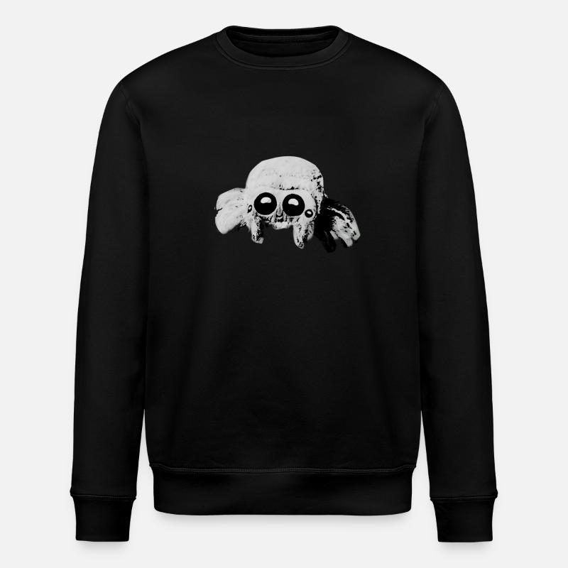Spider, tarantula illustration, gray - Stanley/Stella ROLLER Unisex Organic Sweatshirt - black