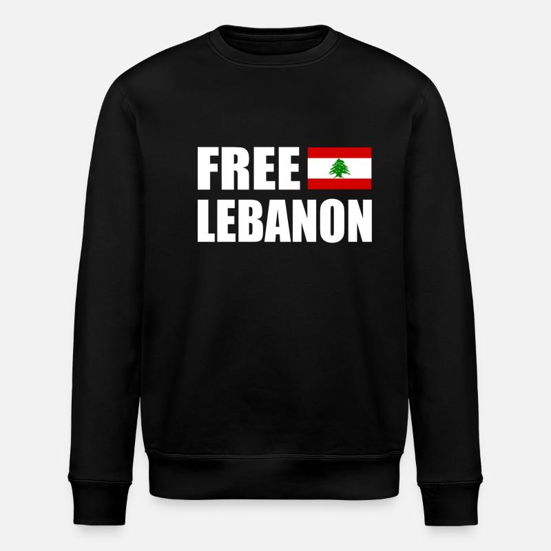 free lebanon - Stanley/Stella ROLLER Unisex Organic Sweatshirt - black
