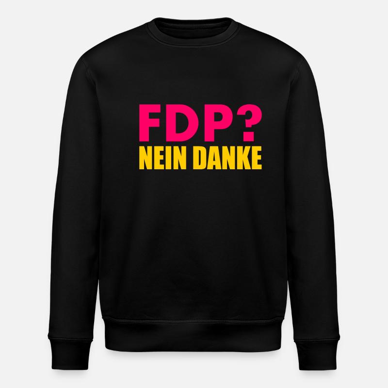 Fdp nein danke - Stanley/Stella Unisex Bio-Sweatshirt ROLLER - Schwarz