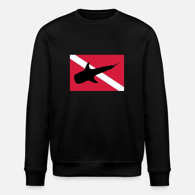 whale shark - Stanley/Stella ROLLER Unisex Organic Sweatshirt - black