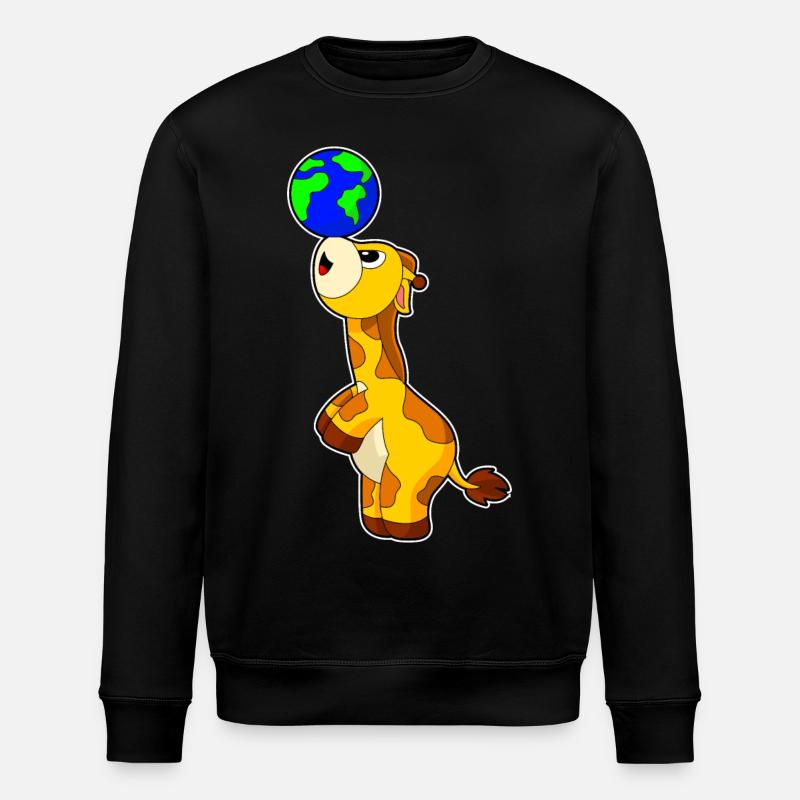 Giraffe Erde - Stanley/Stella Unisex Bio-Sweatshirt ROLLER - Schwarz