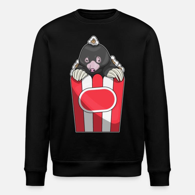 Maïs soufflé taupe - Sweat bio ROLLER Stanley/Stella Unisexe - noir