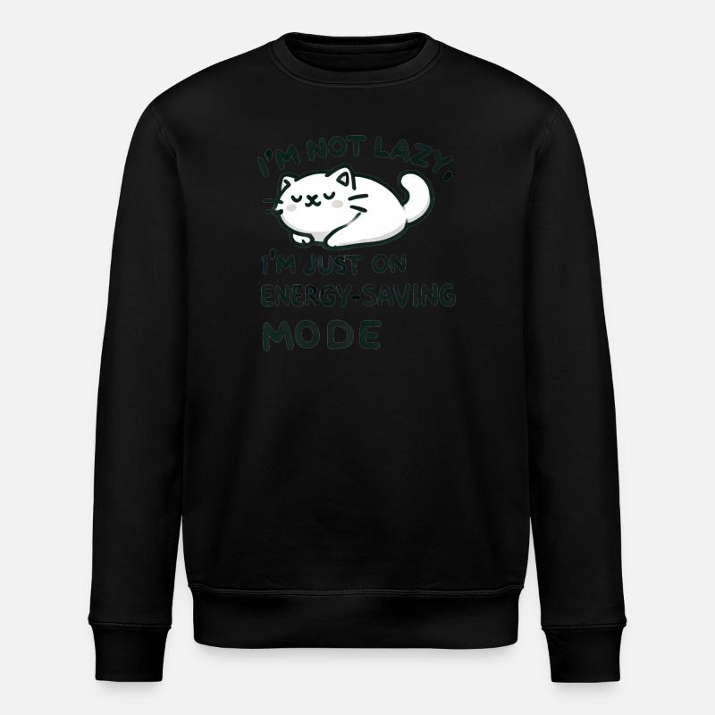 Lazy Cat - Stanley/Stella Unisex Bio-Sweatshirt ROLLER - Schwarz