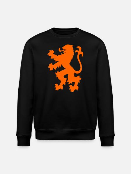 Hollands statsvapen Orange lejon - Ekologisk sweatshirt ROLLER unisex från Stanley/Stella - svart