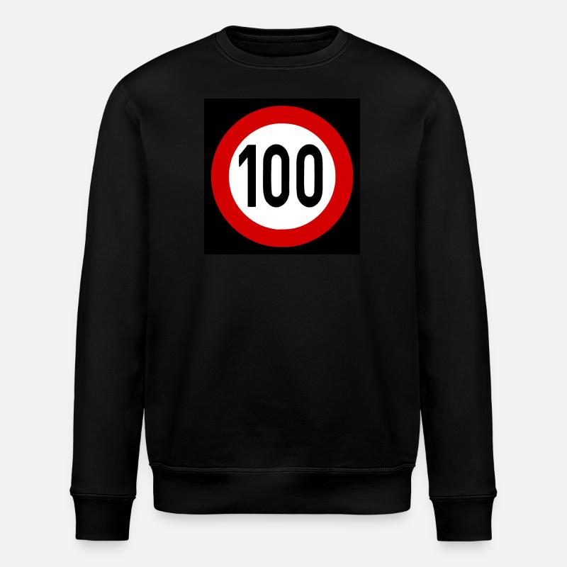 Speed Sign TempoLimit 100 Shield - Stanley/Stella ROLLER Unisex Organic Sweatshirt - black