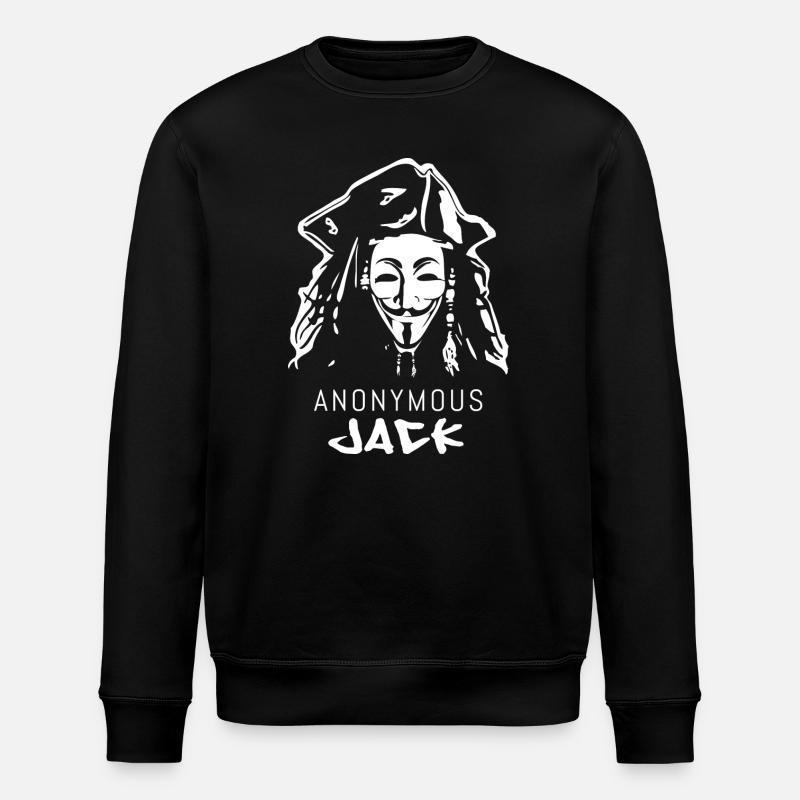 pirate, anonymous ou sparrow - Sweat bio ROLLER Stanley/Stella Unisexe - noir