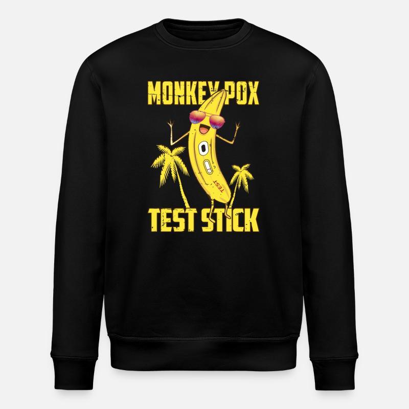 Affenpocken Teststäbchen - Stanley/Stella Unisex Bio-Sweatshirt ROLLER - Schwarz