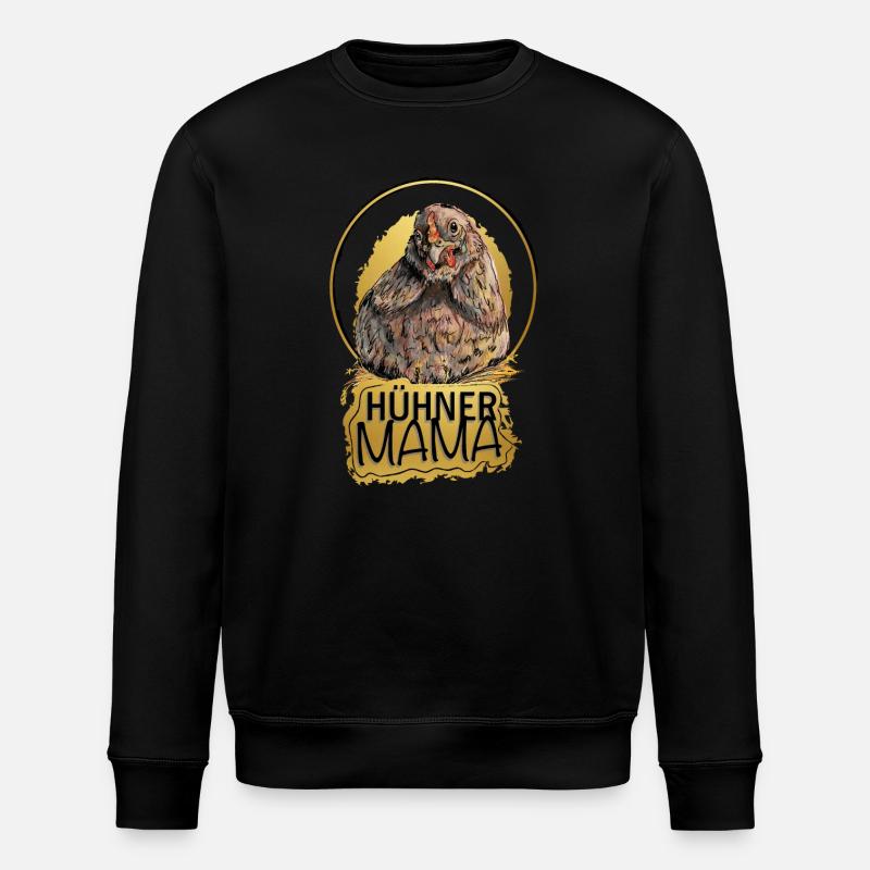 Chickens Mom - Stanley/Stella ROLLER Unisex Organic Sweatshirt - black