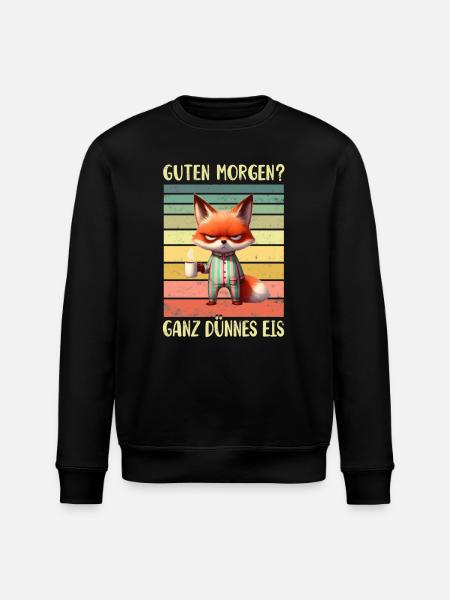 Fuchs Morgenmuffel - Stanley/Stella Unisex Bio-Sweatshirt ROLLER - Schwarz
