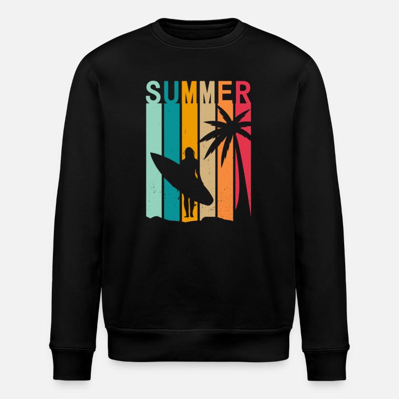 Surfer-Mädchen - Stanley/Stella Unisex Bio-Sweatshirt ROLLER - Schwarz