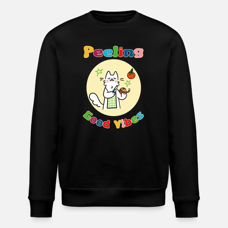 Katzenpeeling Orange - Stanley/Stella Unisex Bio-Sweatshirt ROLLER - Schwarz