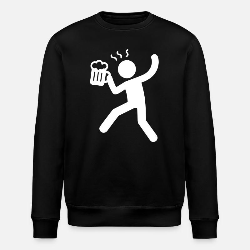 Drinking Symbol Beer - Stanley/Stella ROLLER Unisex Organic Sweatshirt - black