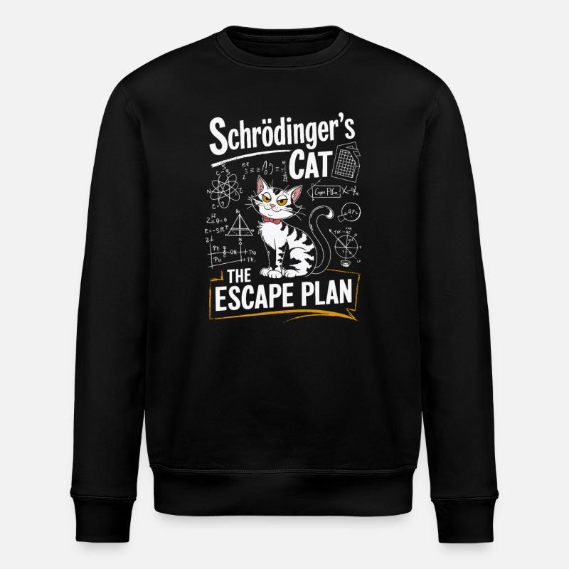 Schrödinger Cat The Escape Plan - Stanley/Stella ROLLER Unisex Organic Sweatshirt - black