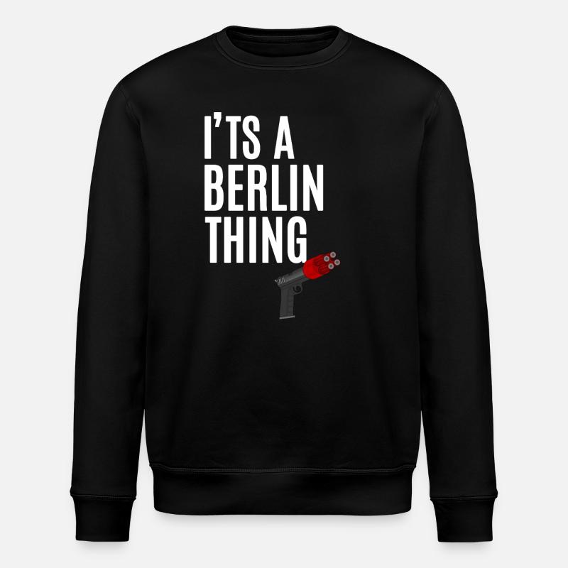 Berlin Thing Silvester - Stanley/Stella Unisex Bio-Sweatshirt ROLLER - Schwarz