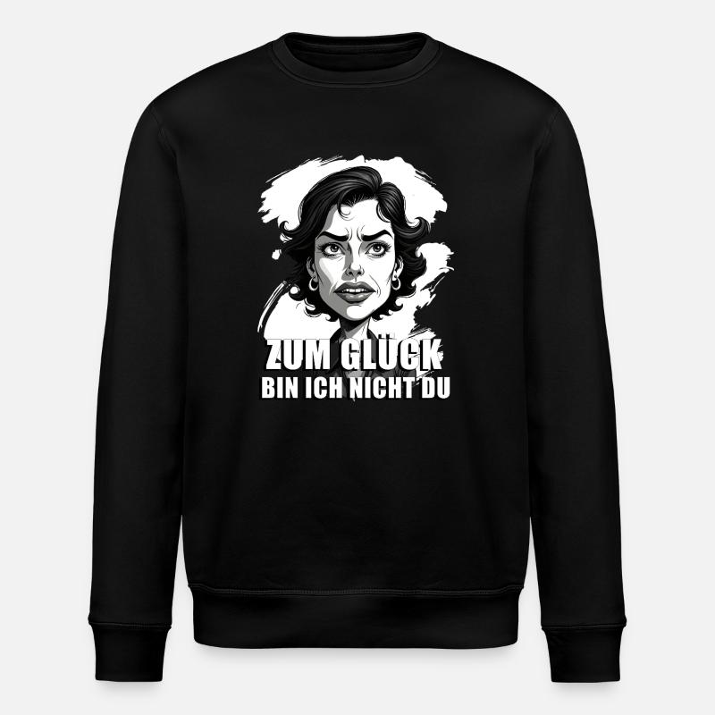 Caricature avec la citation « Heureusement... » - Sweat bio ROLLER Stanley/Stella Unisexe - noir