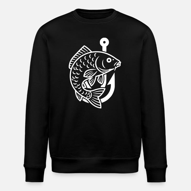 Poisson sauteur de carpe pour pêche - Sweat bio ROLLER Stanley/Stella Unisexe - noir