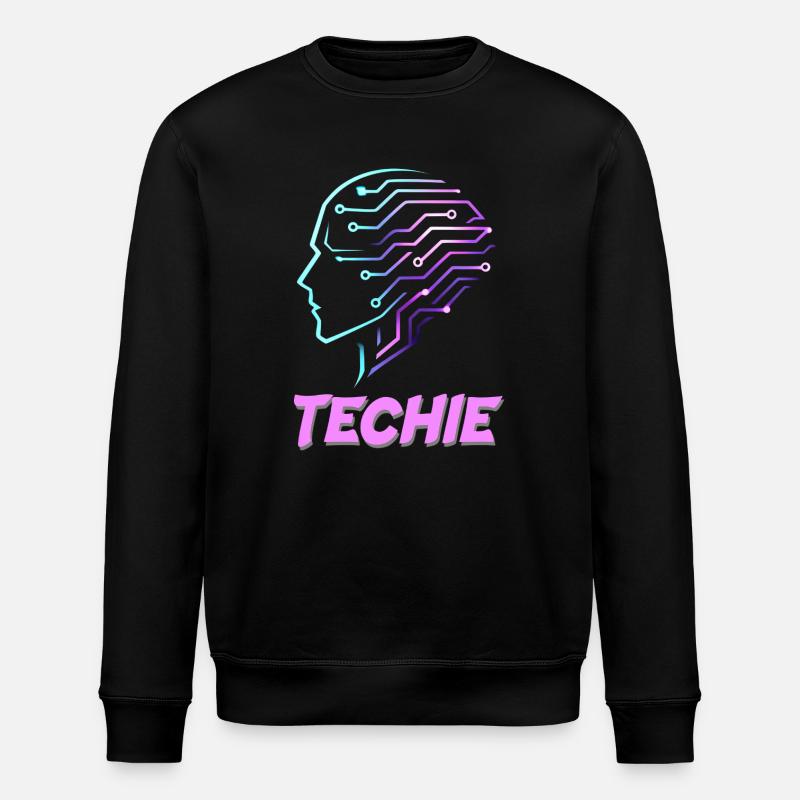 Neon Head Circuit Techie - Stanley/Stella ROLLER Unisex Organic Sweatshirt - black