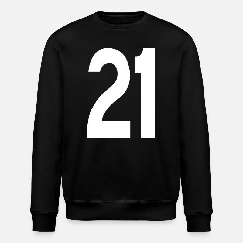 21 Nummer - Stanley/Stella Unisex Bio-Sweatshirt ROLLER - Schwarz