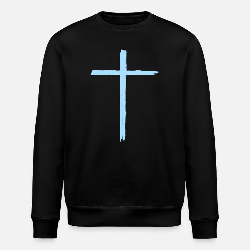 Jesus Christus Kreuz Christentum - Stanley/Stella Unisex Bio-Sweatshirt ROLLER - Schwarz