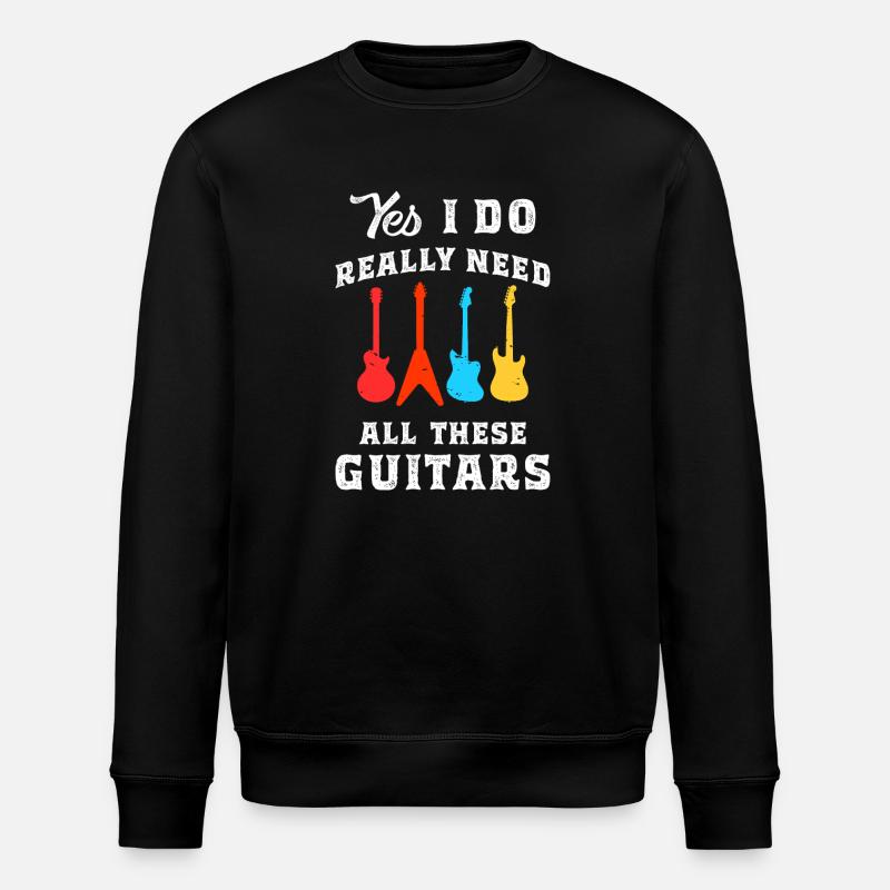 Guitar Saying - Stanley/Stella ROLLER Unisex Organic Sweatshirt - black
