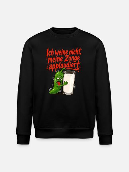 Chili Scharf Zunge Milch - Stanley/Stella Unisex Bio-Sweatshirt ROLLER - Schwarz