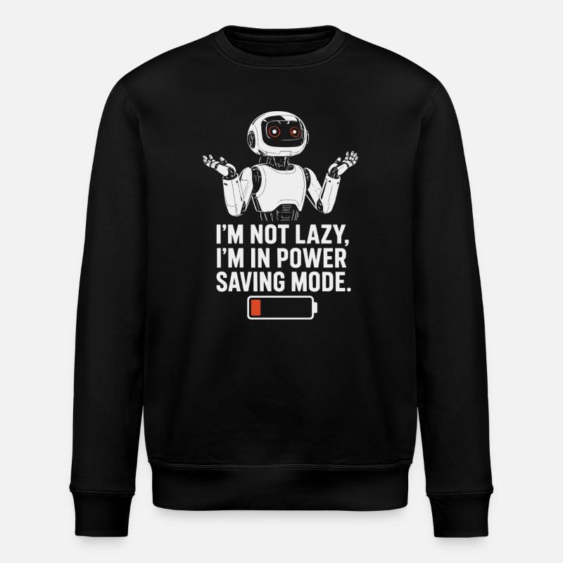 Power Saving Mode Robot - Stanley/Stella ROLLER Unisex Organic Sweatshirt - black
