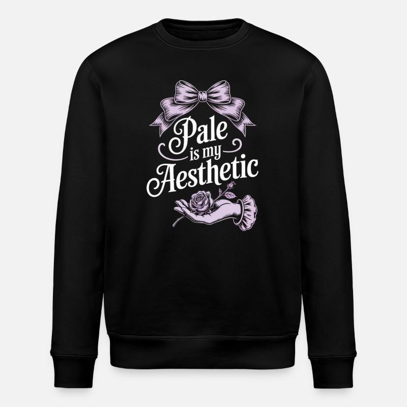 Écriture esthétique pâle avec nœud - Sweat bio ROLLER Stanley/Stella Unisexe - noir