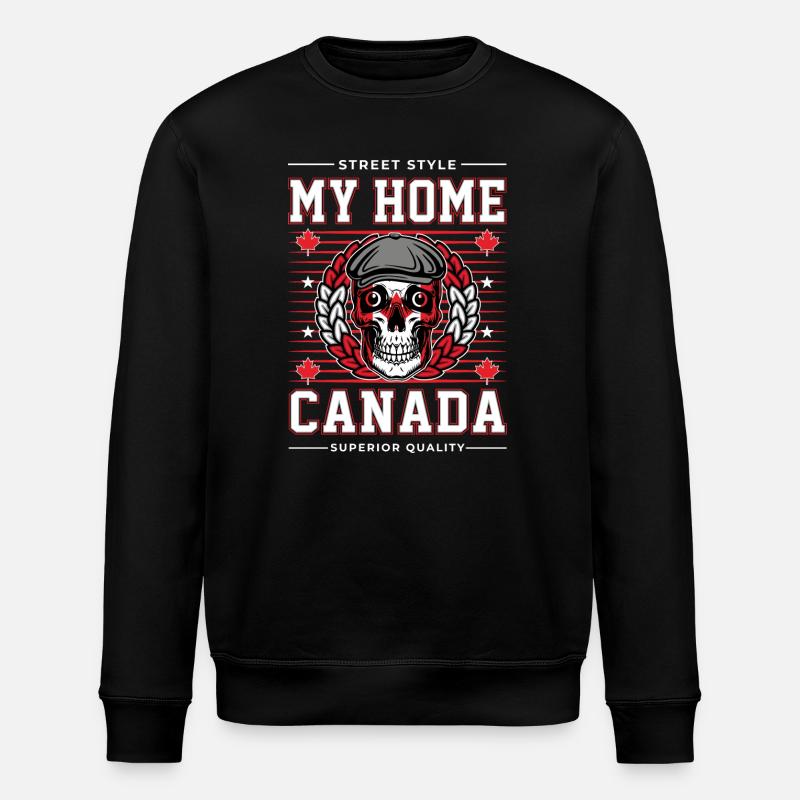 Mon chez-moi Canada - Sweat bio ROLLER Stanley/Stella Unisexe - noir