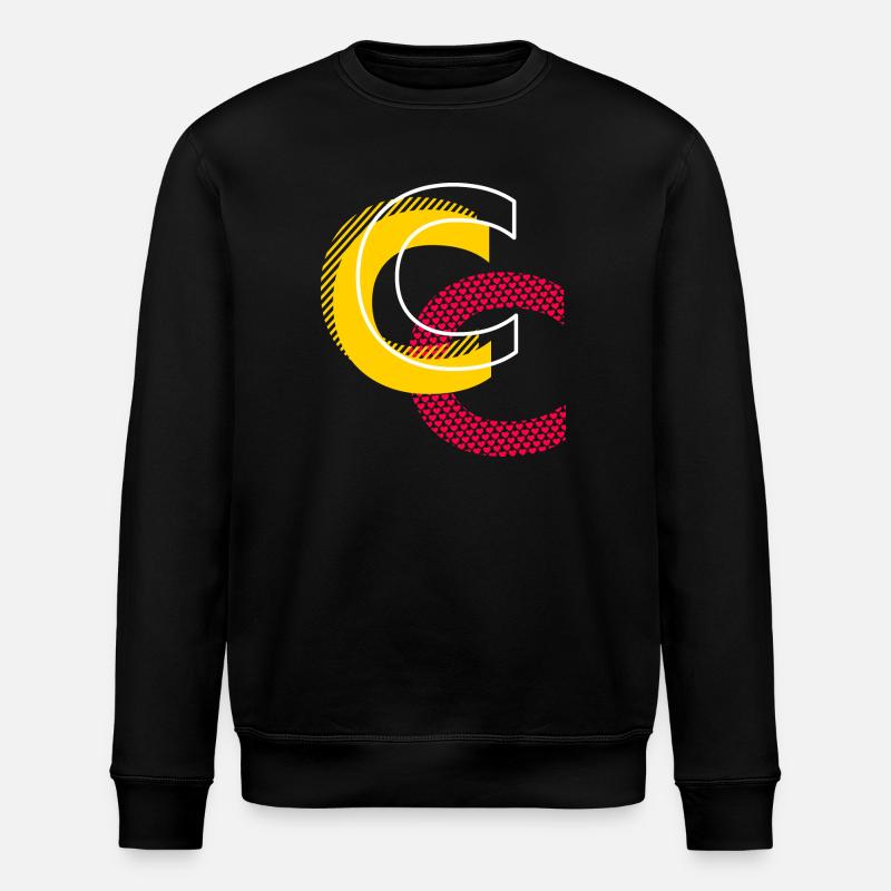 Buchstabe C Geschenk - Stanley/Stella Unisex Bio-Sweatshirt ROLLER - Schwarz