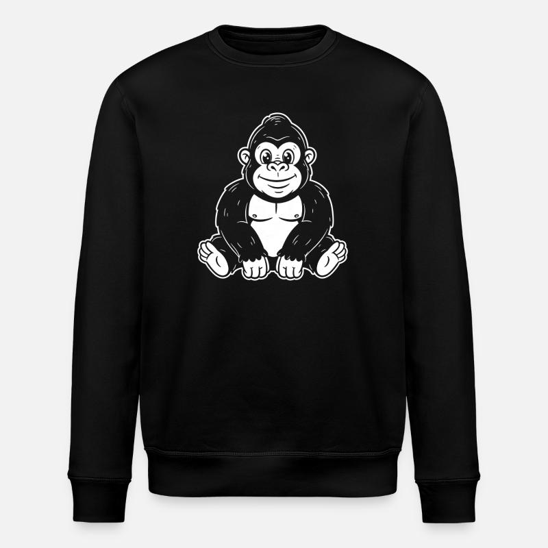 Gorilla - Stanley/Stella ROLLER Unisex Organic Sweatshirt - black