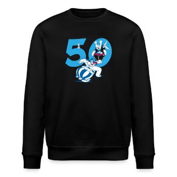 Asterix & Obelix Motif Du 50e Anniversaire - Sweat bio ROLLER Stanley/Stella Unisexe - noir - Devant - Nik (191cm)