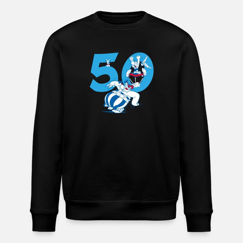Asterix & Obelix 50th Birthday Design - Stanley/Stella ROLLER Unisex Organic Sweatshirt - black