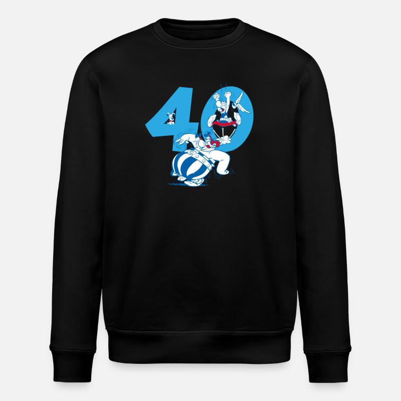 Asterix & Obelix 40th Birthday Design - Stanley/Stella ROLLER Unisex Organic Sweatshirt - black