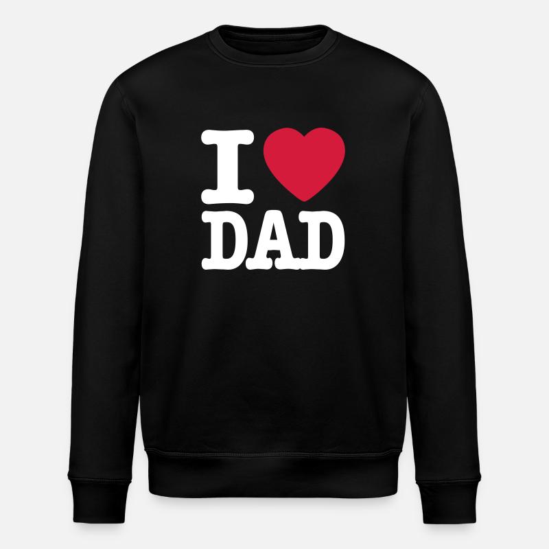 i love dad DE - Stanley/Stella Unisex Bio-Sweatshirt ROLLER - Schwarz