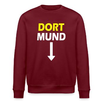 dortmund dort mund pfeil - Sweat bio ROLLER Stanley/Stella Unisexe - bordeaux - Devant - Nik (191cm)