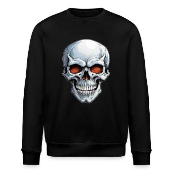 Totenkopf - Stanley/Stella Unisex Bio-Sweatshirt ROLLER - Schwarz - Vorne - Nik (191cm)