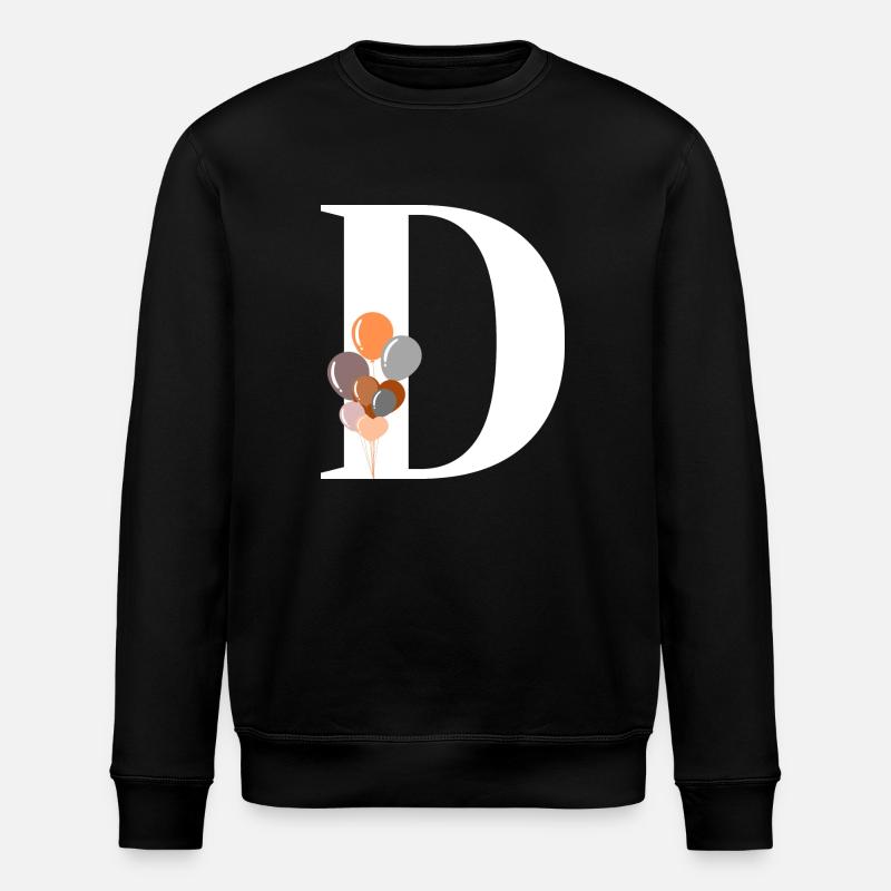 Lettre d ballon d’anniversaire - Sweat bio ROLLER Stanley/Stella Unisexe - noir