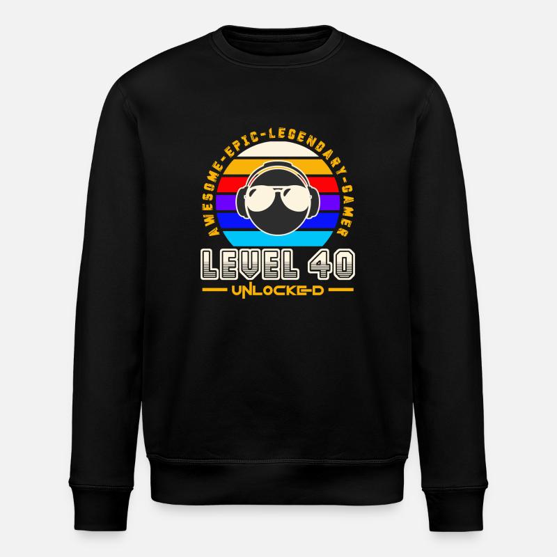 Level 40 - Sweat bio ROLLER Stanley/Stella Unisexe - noir