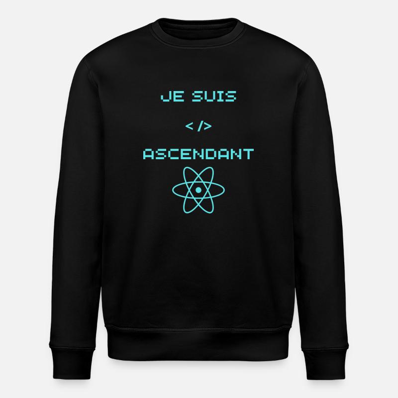 cadeau pour développeur react - Sweat bio ROLLER Stanley/Stella Unisexe - noir