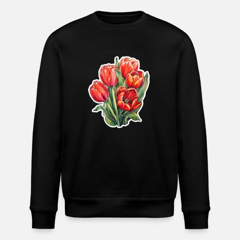 Tulipes 5 Fleurs - Sweat bio ROLLER Stanley/Stella Unisexe - noir